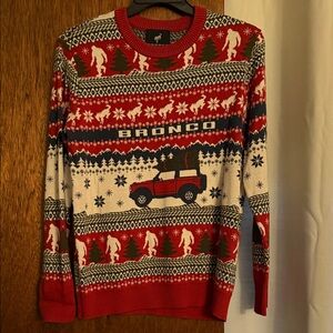 Bronco Christmas sweater